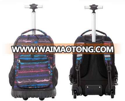 chian Waimaotong new design Wheelie Roller Backpack Rucksack School Holiday Travel Trolley Case